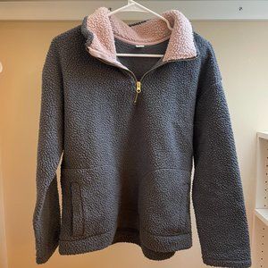 Gray Quarter-Zip Women's Fleece